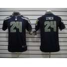 nike youth nfl jerseys seattle seahawks #24 marshawn lynch blue[nike limited]