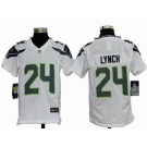 nike youth nfl jerseys seattle seahawks #24 marshawn lynch white[nike]