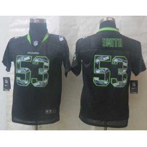 nike youth nfl jerseys seattle seahawks #53 smith black[nike united sideline]