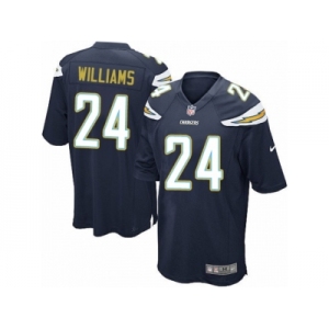 Men Nike Los Angeles Chargers #24 Trevor Williams Game Navy Blue Team Color NFL Jersey