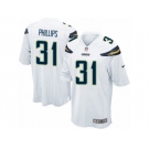 Men Nike Los Angeles Chargers #31 Adrian Phillips Game White NFL Jersey