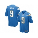 Men Nike Los Angeles Chargers #9 Nick Novak Game Electric Blue Alternate NFL Jersey