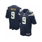 Men Nike Los Angeles Chargers #9 Nick Novak Game Navy Blue Team Color NFL Jersey