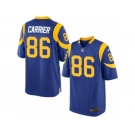 Men Nike Los Angeles Rams #86 Derek Carrier Game Royal Blue Alternate NFL Jersey