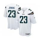 Men's Nike Los Angeles Chargers #23 Rayshawn Jenkins Game White NFL Jersey