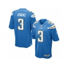 Men's Nike Los Angeles Chargers #3 Rayshawn Jenkins Game Electric Blue Alternate NFL Jersey