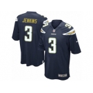 Men's Nike Los Angeles Chargers #3 Rayshawn Jenkins Game Navy Blue Team Color NFL Jersey