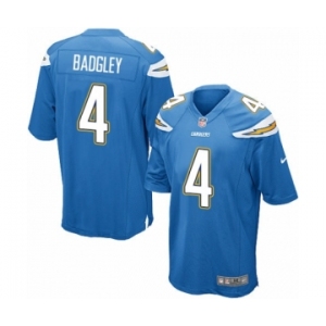 Men's Nike Los Angeles Chargers #4 Michael Badgley Game Electric Blue Alternate NFL Jersey
