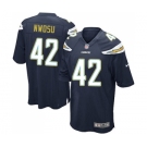 Men's Nike Los Angeles Chargers #42 Uchenna Nwosu Game Navy Blue Team Color NFL Jersey