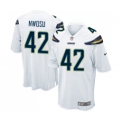 Men's Nike Los Angeles Chargers #42 Uchenna Nwosu Game White NFL Jersey