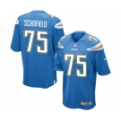 Men's Nike Los Angeles Chargers #75 Michael Schofield Game Electric Blue Alternate NFL Jersey