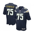 Men's Nike Los Angeles Chargers #75 Michael Schofield Game Navy Blue Team Color NFL Jersey