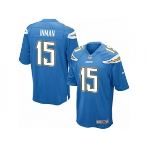 Men's Nike San Diego Chargers #15 Dontrelle Inman Game Electric Blue Alternate NFL Jersey