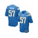 Men's Nike San Diego Chargers #57 Jatavis Brown Game Electric Blue Alternate NFL Jersey