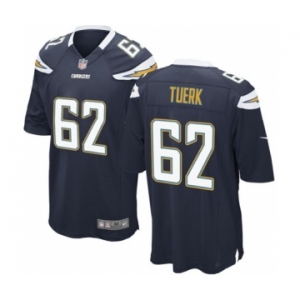 Men's Nike San Diego Chargers #62 Max Tuerk Game Navy Blue Team Color NFL Jersey