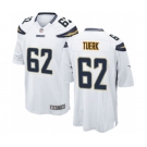 Men's Nike San Diego Chargers #62 Max Tuerk Game White NFL Jersey