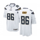 Men's Nike San Diego Chargers #86 Hunter Henry Game White NFL Jersey