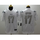 Nike San Diego Chargers #17 Philip Rivers Platinum White Jerseys[Game]