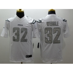 Nike San Diego Chargers #32 Weddle Platinum White Jerseys[Game]