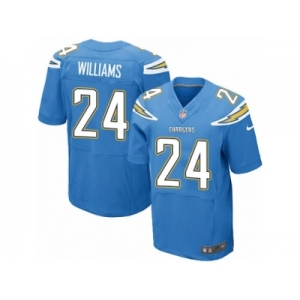 Men Nike Los Angeles Chargers #24 Trevor Williams Elite Electric Blue Alternate NFL Jersey