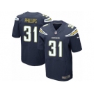 Men Nike Los Angeles Chargers #31 Adrian Phillips Elite Navy Blue Team Color NFL Jersey