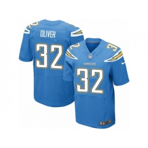 Men Nike Los Angeles Chargers #32 Branden Oliver Elite Electric Blue Alternate NFL Jersey
