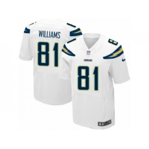 Men Nike Los Angeles Chargers #81 Mike Williams Elite White NFL Jersey