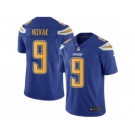 Men Nike Los Angeles Chargers #9 Nick Novak Elite Electric Blue Rush Vapor Untouchable NFL Jersey