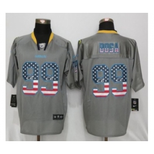 Men Nike San Diego Chargers #99 Joey Bosa USA Flag Fashion Gray Elite Jerseys