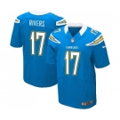Men's Los Angeles Chargers #17 Philip Rivers Elite Electric Blue Alternate Football Jersey