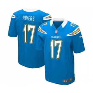 Men's Los Angeles Chargers #17 Philip Rivers Elite Electric Blue Alternate Football Jersey