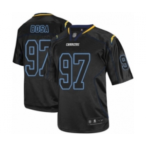 Men's Los Angeles Chargers #97 Joey Bosa Elite Lights Out Black Football Jersey