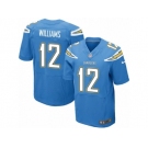 Men's Nike Los Angeles Chargers #12 Mike Williams Elite Electric Blue Alternate NFL Jersey