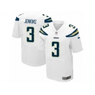 Men's Nike Los Angeles Chargers #3 Rayshawn Jenkins Elite White NFL Jersey