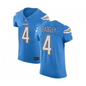 Men's Nike Los Angeles Chargers #4 Michael Badgley Electric Blue Alternate Vapor Untouchable Elite Player NFL Jersey