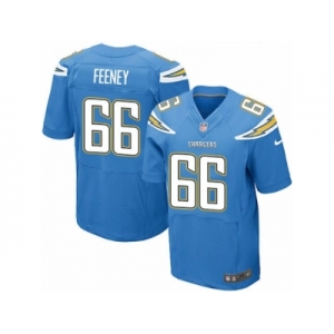 Men's Nike Los Angeles Chargers #66 Dan Feeney Elite Electric Blue Alternate NFL Jersey