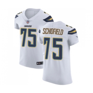 Men's Nike Los Angeles Chargers #75 Michael Schofield White Vapor Untouchable Elite Player NFL Jersey
