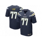 Men's Nike Los Angeles Chargers #77 Forrest Lamp Elite Navy Blue Team Color NFL Jersey