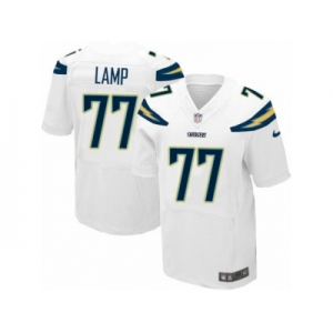 Men's Nike Los Angeles Chargers #77 Forrest Lamp Elite White NFL Jersey