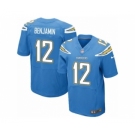Men's Nike San Diego Chargers #12 Travis Benjamin Elite Electric Blue Alternate NFL Jersey