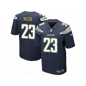 Men's Nike San Diego Chargers #23 Dexter McCoil Elite Navy Blue Team Color NFL Jersey