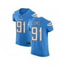 Nike Los Angeles Chargers #91 Justin Jones Electric Blue Alternate Men Stitched NFL Vapor Untouchable Elite Jersey