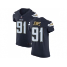 Nike Los Angeles Chargers #91 Justin Jones Navy Blue Team Color Men Stitched NFL Vapor Untouchable Elite Jersey