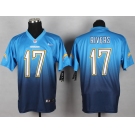nike nfl jerseys san diego chargers #17 rivers blue[Elite drift fashion][second version]