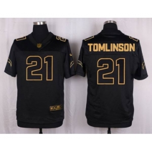 nike nfl jerseys san diego chargers #21 tomlinson black gold collection[Elite]