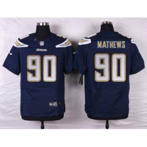 nike nfl jerseys san diego chargers #90 mathews blue[new Elite]