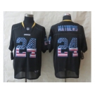 nike san diego charger #24 mathews black [Elite USA flag fashion]
