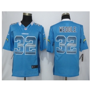 2015 New Nike San Diego Charger #32 Weddle Blue Strobe Jerseys[Limited]