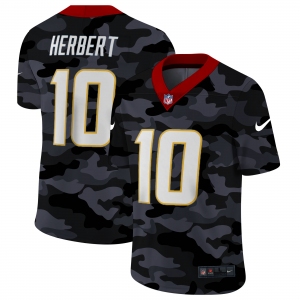 Men New Nike San Diego Chargers #10 Herbert 2020 Nike 2ndCamo Salute to Service Limited