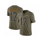 Men Nike Los Angeles Chargers #12 Travis Benjamin Limited Olive 2017 Salute to Service NFL Jersey